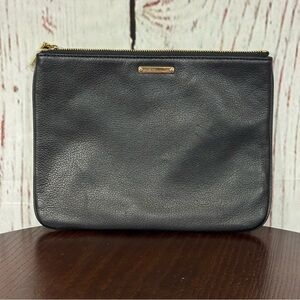 Rebecca Minkoff Black Leather cosmetic Bag, clutch bag EUC